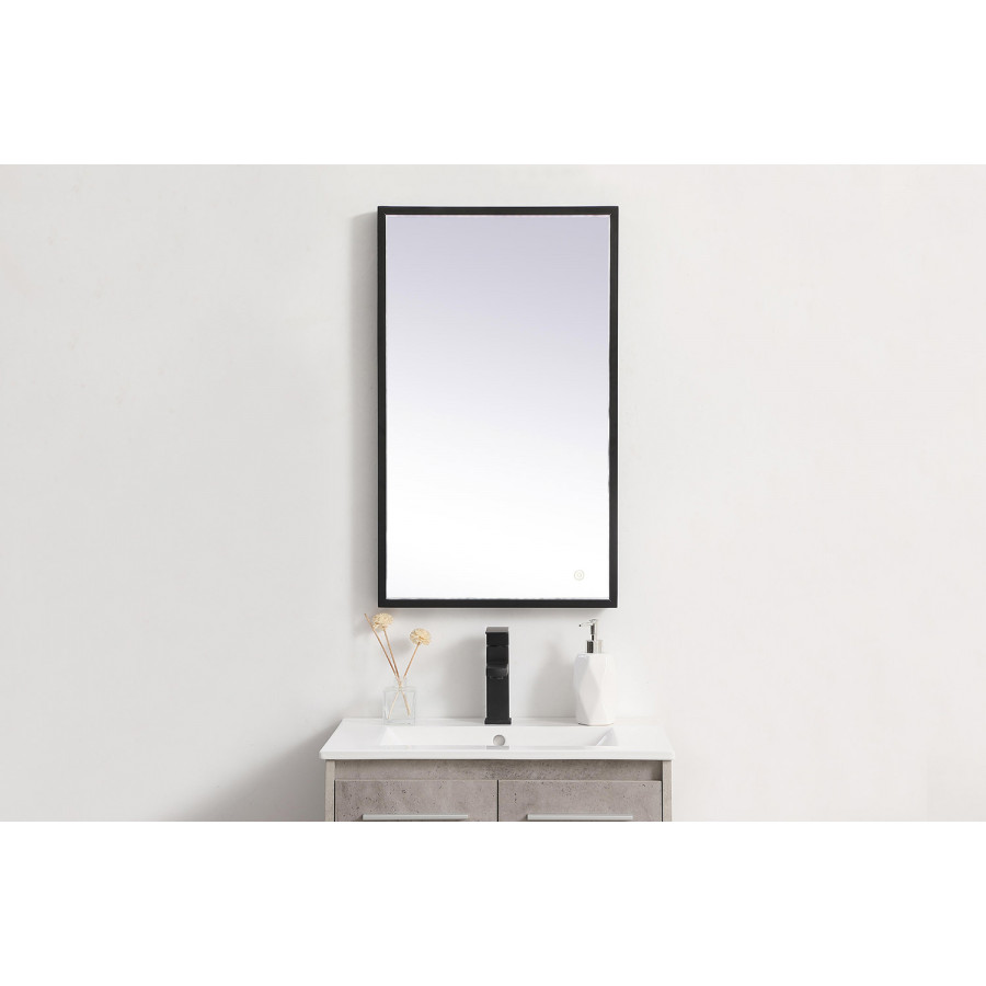 Elegant Wall Mirror - Black, D 18", H 30" (MRE61830BK)