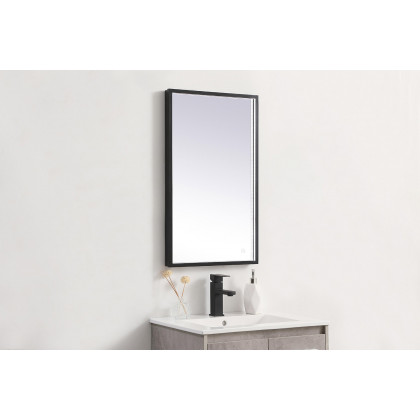 Elegant Wall Mirror - Black, D 18", H 30" (MRE61830BK)