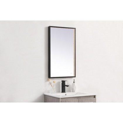 Elegant Wall Mirror - Black, D 18", H 30" (MRE61830BK)