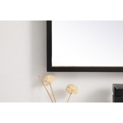 Elegant Wall Mirror - Black, D 18", H 30" (MRE61830BK)