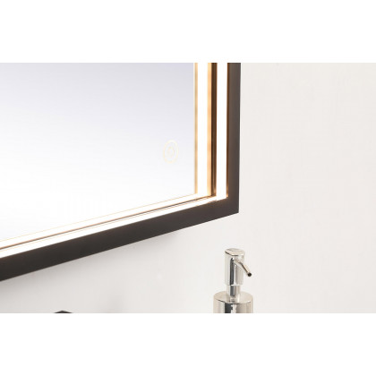 Elegant Wall Mirror - Black, D 18", H 30" (MRE61830BK)