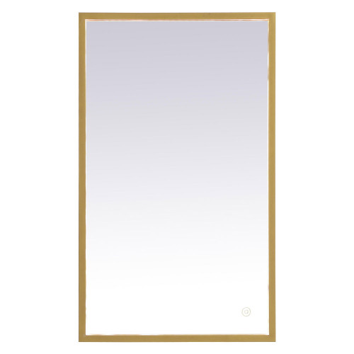 Elegant Wall Mirror - Brass, D 18", H 30" (MRE61830BR)