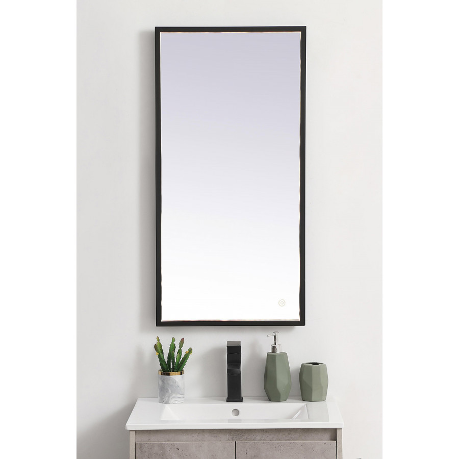 Elegant Wall Mirror - Black, D 18", H 36" (MRE61836BK)