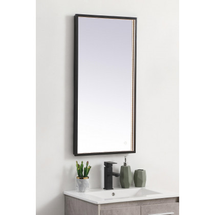 Elegant Wall Mirror - Black, D 18", H 36" (MRE61836BK)