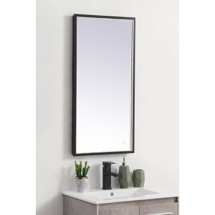 Elegant Wall Mirror - Black, D 18", H 36" (MRE61836BK)