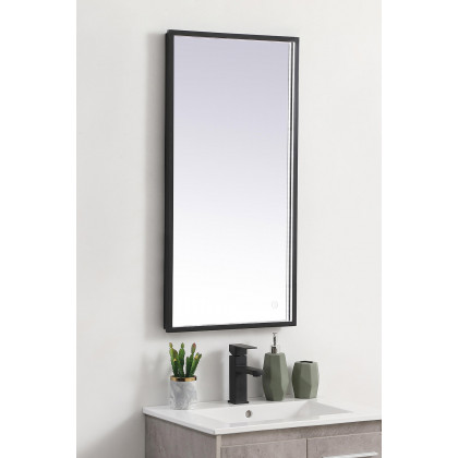 Elegant Wall Mirror - Black, D 18", H 36" (MRE61836BK)