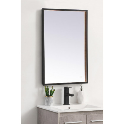 Elegant Wall Mirror - Black, D 20", H 30" (MRE62030BK)