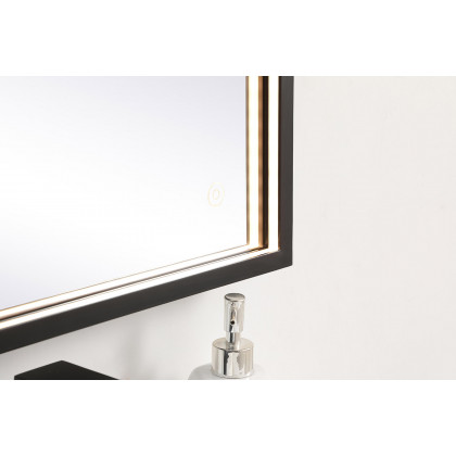 Elegant Wall Mirror - Black, D 20", H 30" (MRE62030BK)