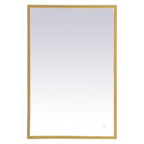 Elegant Wall Mirror - Brass, D 20", H 30" (MRE62030BR)
