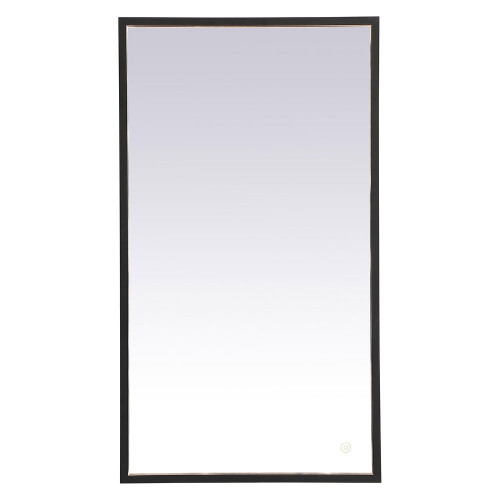 Elegant Wall Mirror - Black, D 20", H 36" (MRE62036BK)