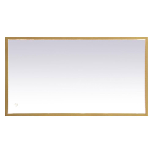Elegant Wall Mirror - Brass, D 20", H 36" (MRE62036BR)
