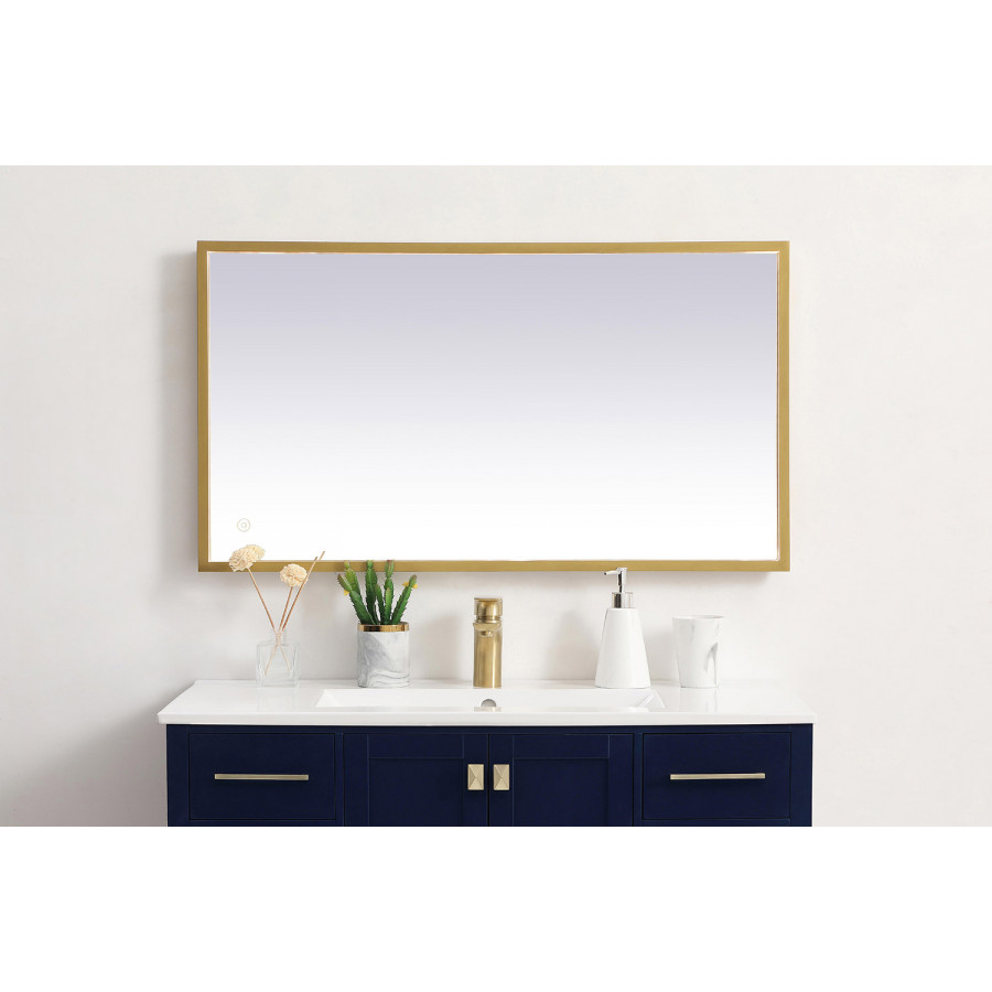 Elegant Wall Mirror - Brass, D 20", H 36" (MRE62036BR)