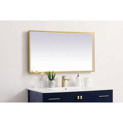 Elegant Wall Mirror - Brass, D 20", H 36" (MRE62036BR)