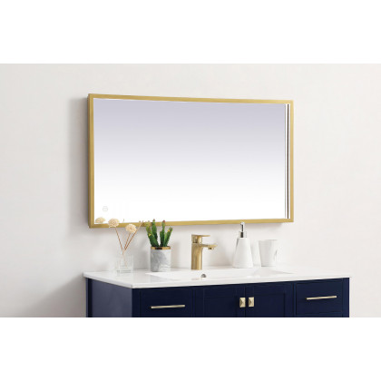 Elegant Wall Mirror - Brass, D 20", H 36" (MRE62036BR)