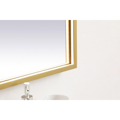 Elegant Wall Mirror - Brass, D 20", H 36" (MRE62036BR)