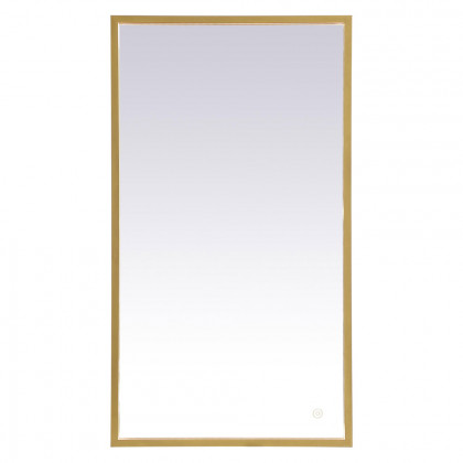 Elegant Wall Mirror - Brass, D 20", H 36" (MRE62036BR)