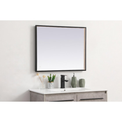 Elegant Wall Mirror - Black, D 24", H 30" (MRE62430BK)