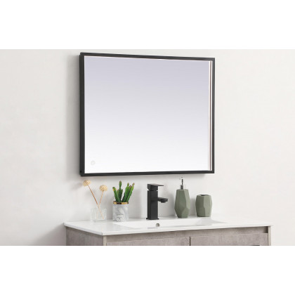 Elegant Wall Mirror - Black, D 24", H 30" (MRE62430BK)