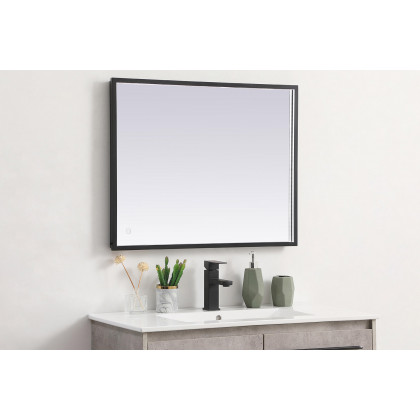 Elegant Wall Mirror - Black, D 24", H 30" (MRE62430BK)