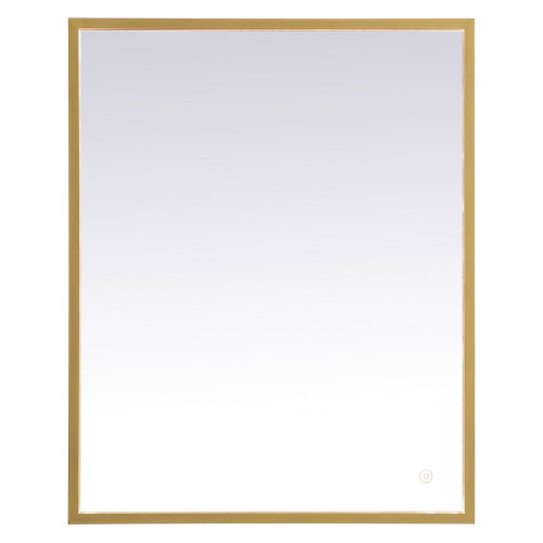 Elegant Wall Mirror - Brass, D 24", H 30" (MRE62430BR)