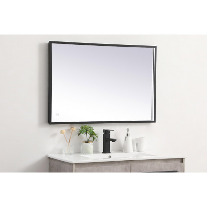 Elegant Wall Mirror - Black, D 24", H 36" (MRE62436BK)