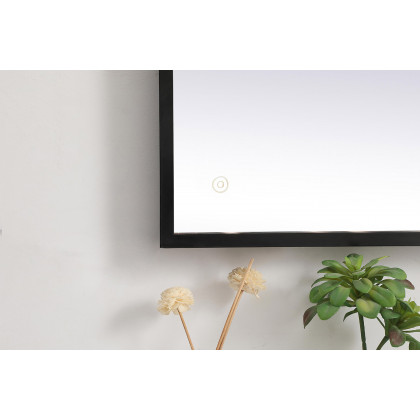 Elegant Wall Mirror - Black, D 24", H 36" (MRE62436BK)