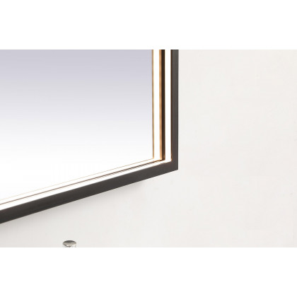 Elegant Wall Mirror - Black, D 24", H 36" (MRE62436BK)