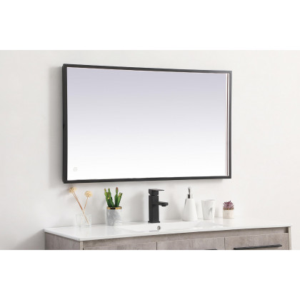 Elegant Wall Mirror - Black, D 24", H 40" (MRE62440BK)