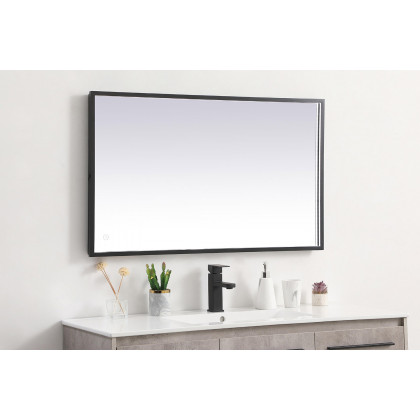 Elegant Wall Mirror - Black, D 24", H 40" (MRE62440BK)