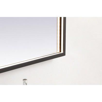 Elegant Wall Mirror - Black, D 24", H 40" (MRE62440BK)