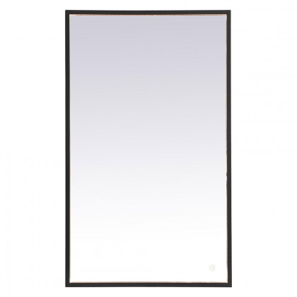 Elegant Wall Mirror - Black, D 24", H 40" (MRE62440BK)