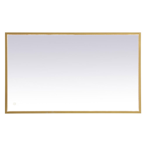 Elegant Wall Mirror - Brass, D 24", H 40" (MRE62440BR)