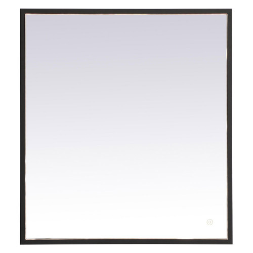 Elegant Wall Mirror - Black, D 27", H 30" (MRE62730BK)
