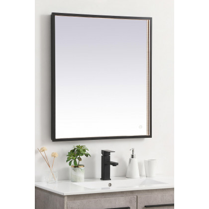 Elegant Wall Mirror - Black, D 27", H 30" (MRE62730BK)