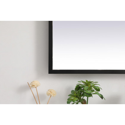 Elegant Wall Mirror - Black, D 27", H 30" (MRE62730BK)