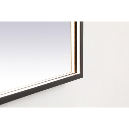 Elegant Wall Mirror - Black, D 27", H 30" (MRE62730BK)