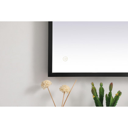 Elegant Wall Mirror - Black, D 27", H 36" (MRE62736BK)