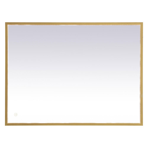 Elegant Wall Mirror - Brass, D 27", H 36" (MRE62736BR)