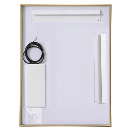 Elegant Wall Mirror - Brass, D 27", H 36" (MRE62736BR)