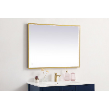 Elegant Wall Mirror - Brass, D 27", H 36" (MRE62736BR)