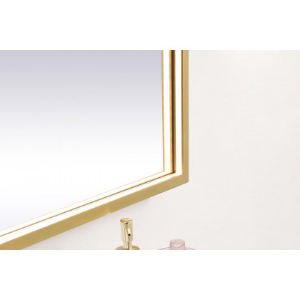 Elegant Wall Mirror - Brass, D 27", H 36" (MRE62736BR)