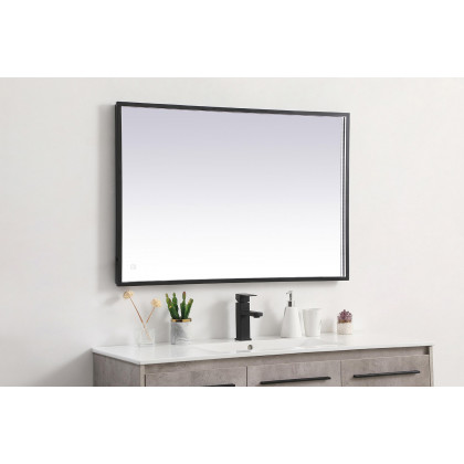 Elegant Wall Mirror - Black, D 27", H 40" (MRE62740BK)