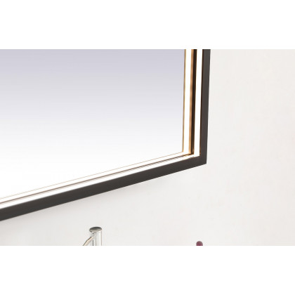 Elegant Wall Mirror - Black, D 27", H 40" (MRE62740BK)