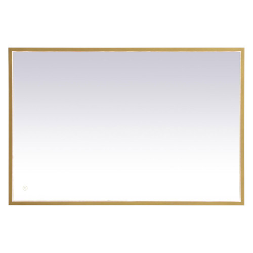 Elegant Wall Mirror - Brass, D 27", H 40" (MRE62740BR)