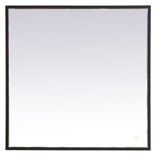 Elegant Wall Mirror - Black, D 30", H 30" (MRE63030BK)