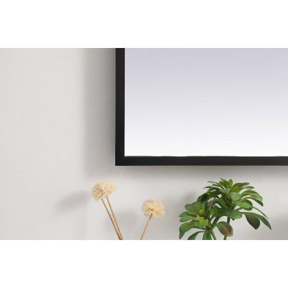 Elegant Wall Mirror - Black, D 30", H 30" (MRE63030BK)