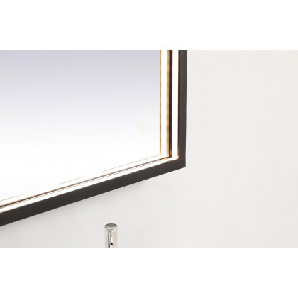 Elegant Wall Mirror - Black, D 30", H 30" (MRE63030BK)