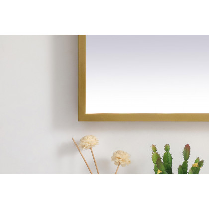 Elegant Wall Mirror - Brass, D 30", H 30" (MRE63030BR)
