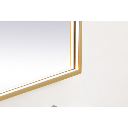 Elegant Wall Mirror - Brass, D 30", H 30" (MRE63030BR)