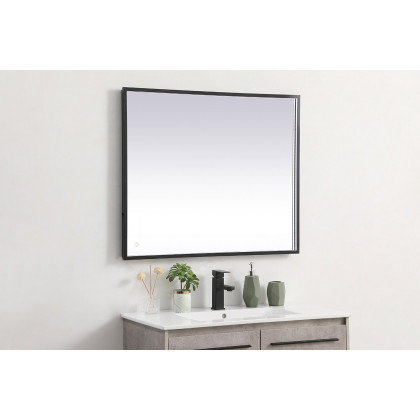 Elegant Wall Mirror - Black, D 30", H 36" (MRE63036BK)